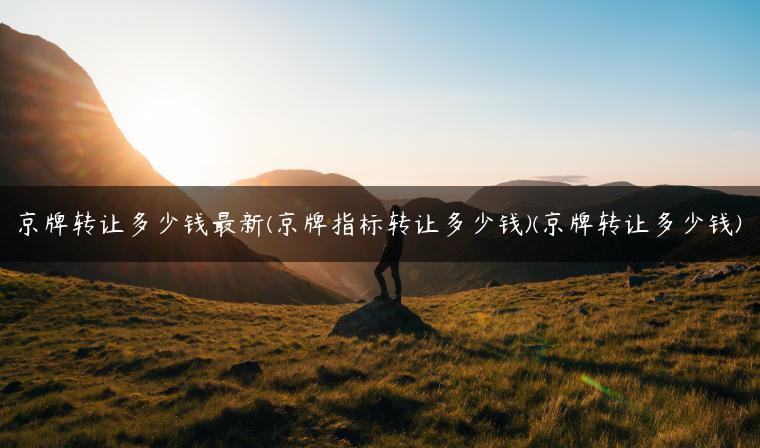 京牌转让多少钱最新(京牌指标转让多少钱)(京牌转让多少钱)