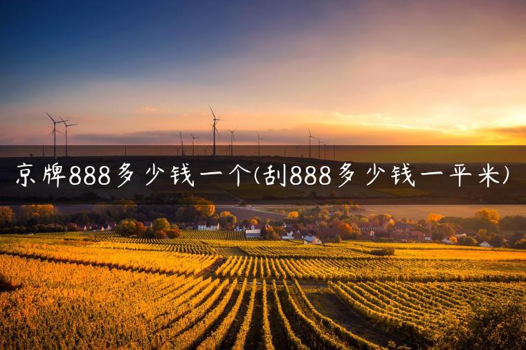 京牌888多少钱一个(刮888多少钱一平米)