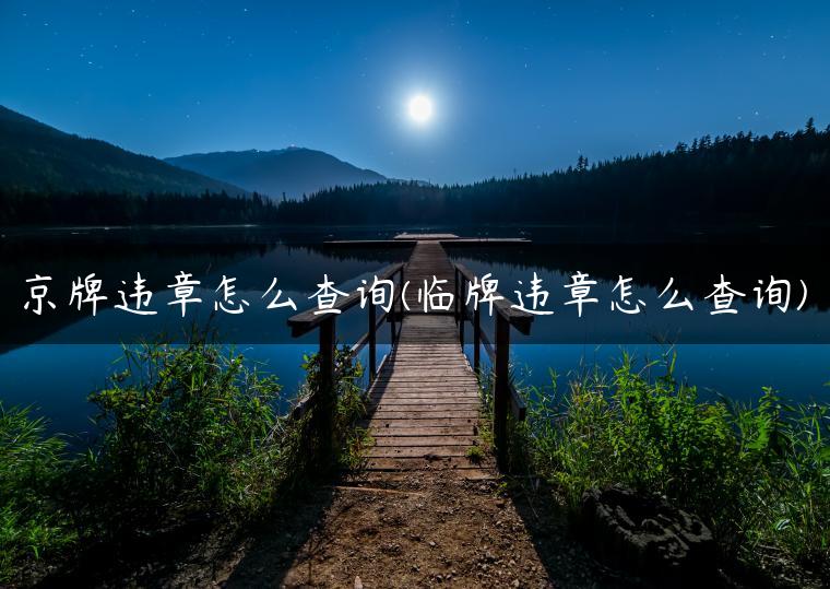 京牌违章怎么查询(临牌违章怎么查询)