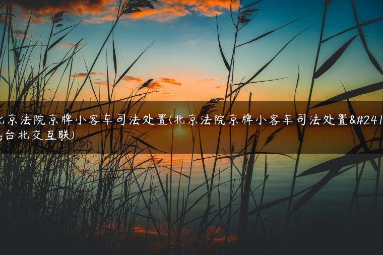 北京法院京牌小客车司法处置(北京法院京牌小客车司法处置平台北交互联)