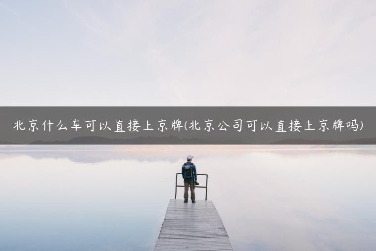 北京什么车可以直接上京牌(北京公司可以直接上京牌吗)-金牌车友