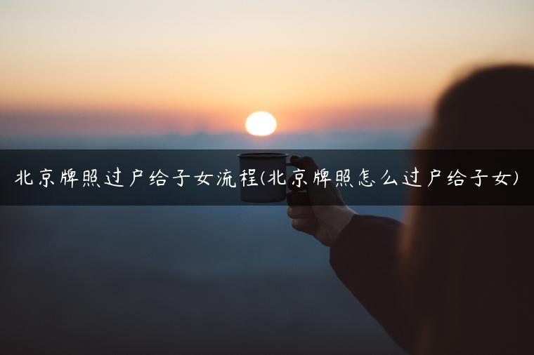 北京牌照过户给子女流程(北京牌照怎么过户给子女)