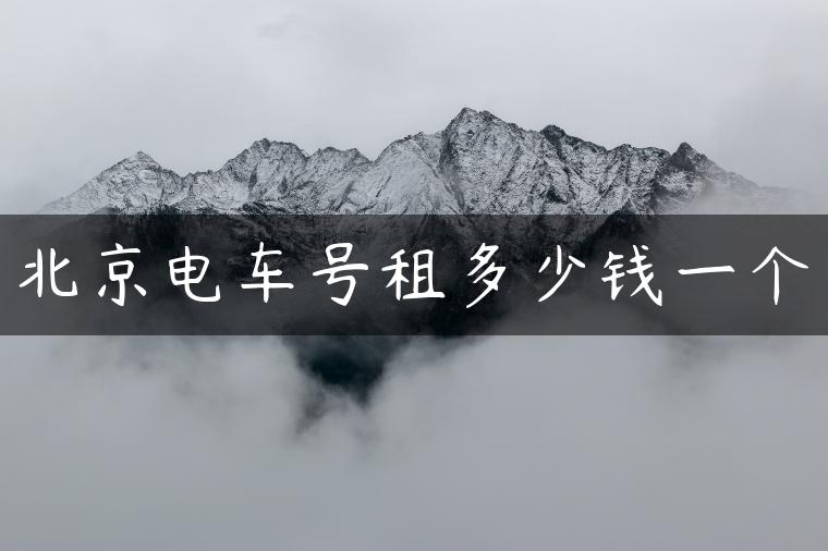 北京电车号租多少钱一个