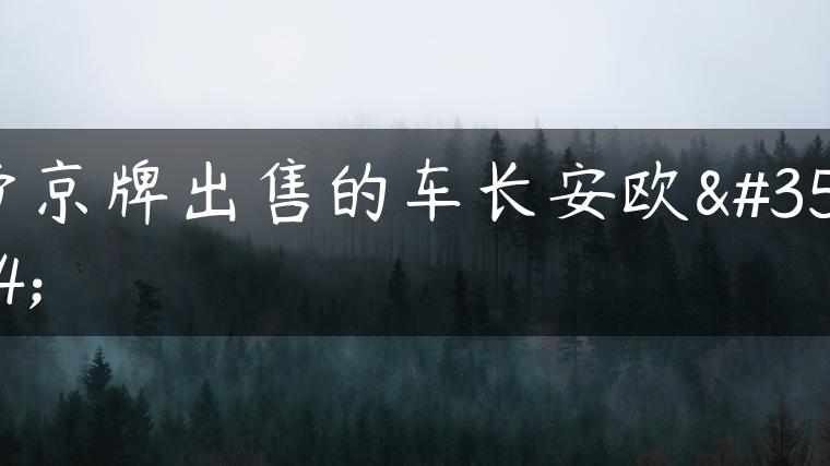 带京牌出售的车长安欧诺