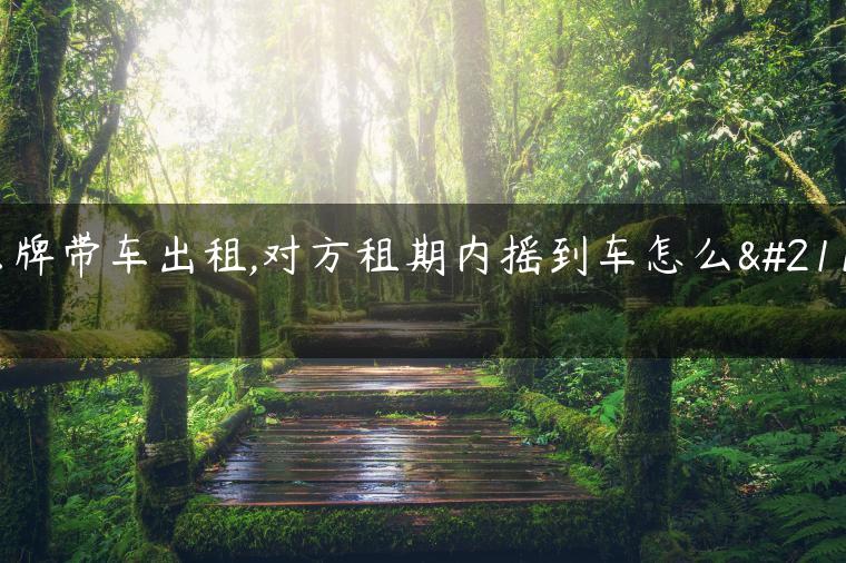 京牌带车出租,对方租期内摇到车怎么办