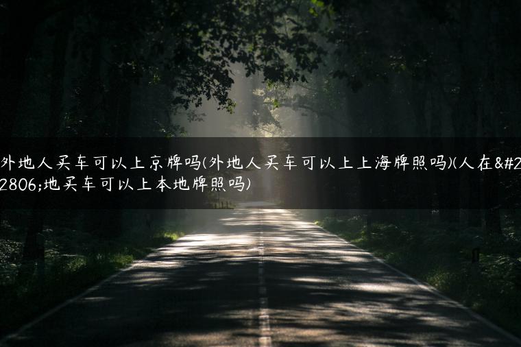 外地人买车可以上京牌吗(外地人买车可以上上海牌照吗)(人在外地买车可以上本地牌照吗)