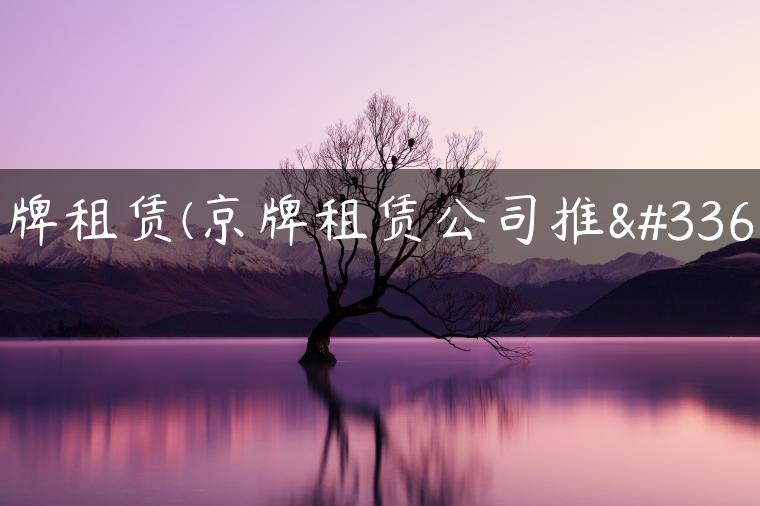 京牌租赁(京牌租赁公司推荐)