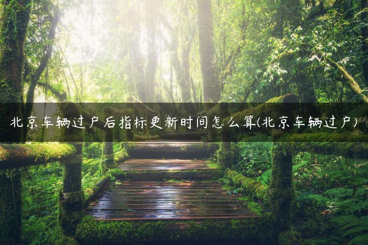 北京车辆过户后指标更新时间怎么算(北京车辆过户)