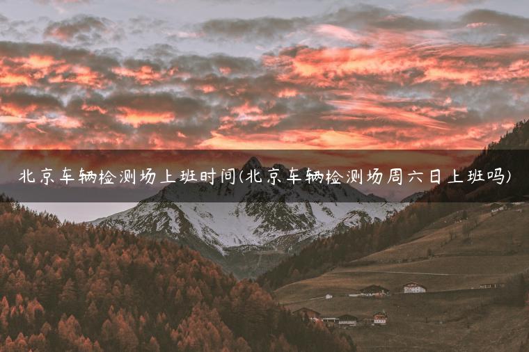 北京车辆检测场上班时间(北京车辆检测场周六日上班吗)