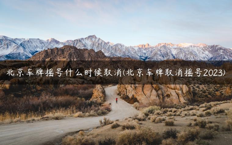 北京车牌摇号什么时候取消(北京车牌取消摇号2023)
