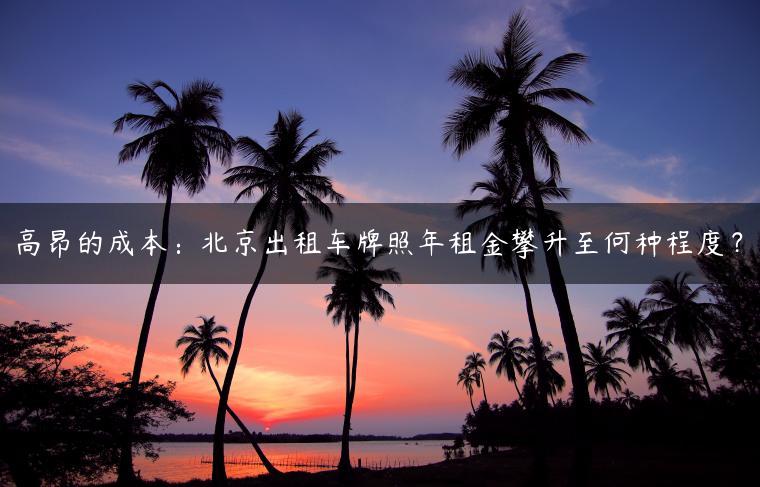 高昂的成本：北京出租车牌照年租金攀升至何种程度？