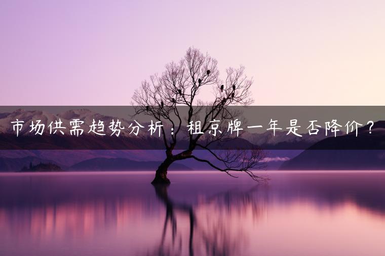 市场供需趋势分析：租京牌一年是否降价？