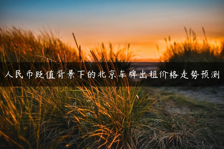 人民币贬值背景下的北京车牌出租价格走势预测