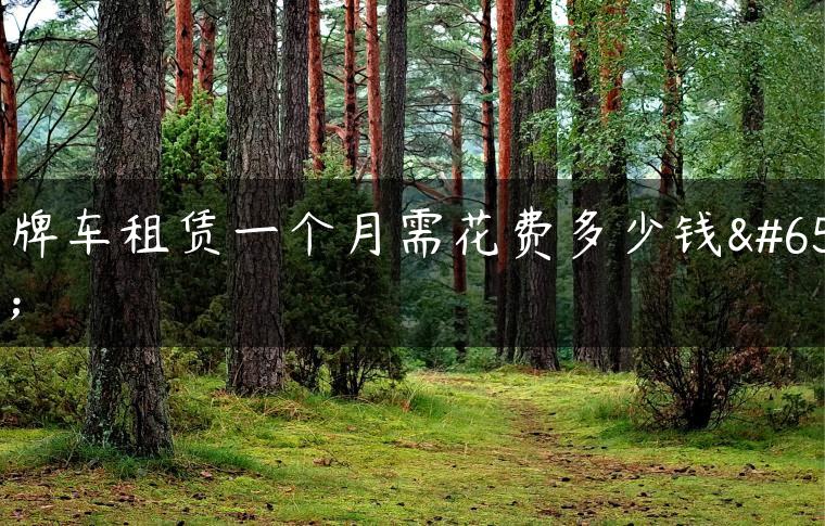 京牌车租赁一个月需花费多少钱？