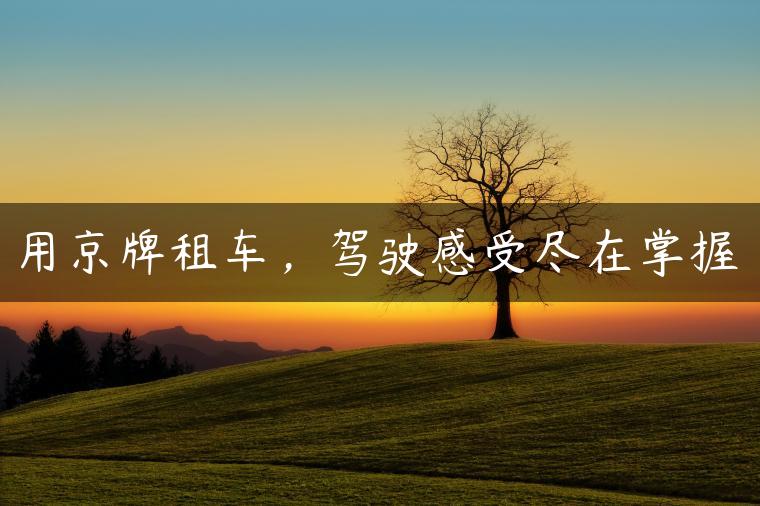 用京牌租车，驾驶感受尽在掌握