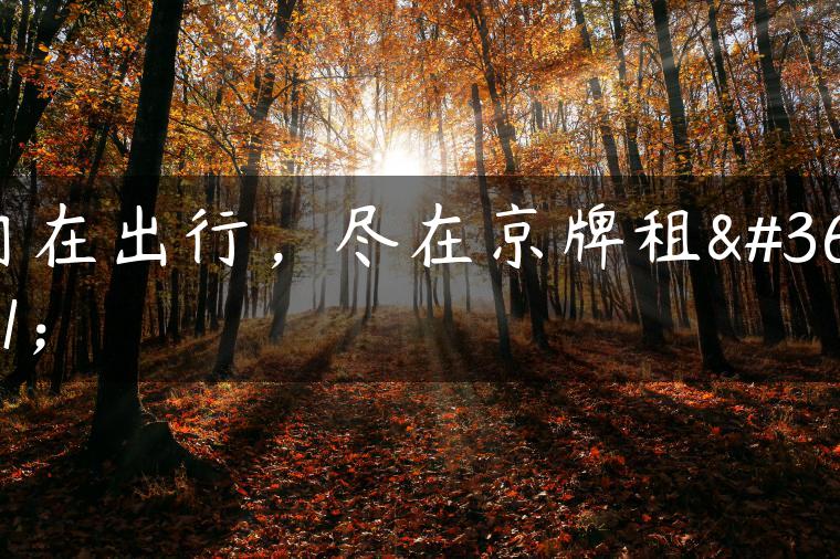 自在出行，尽在京牌租赁