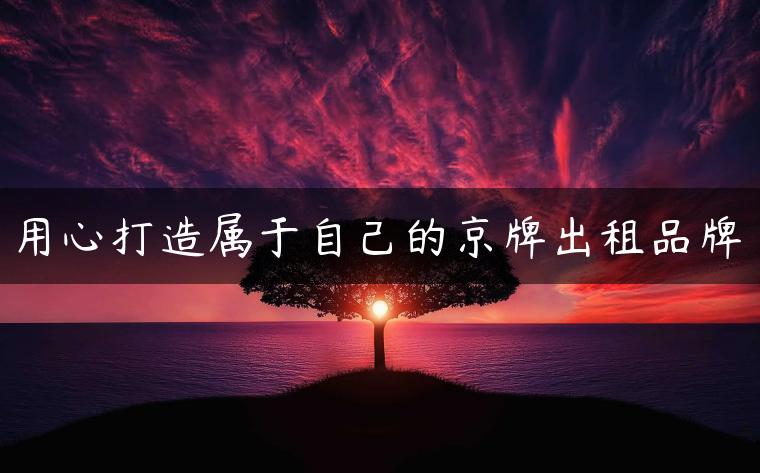 用心打造属于自己的京牌出租品牌-金牌车友