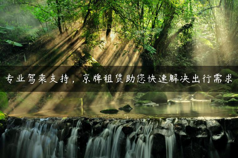 专业驾乘支持，京牌租赁助您快速解决出行需求