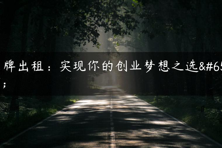 京牌出租：实现你的创业梦想之选！