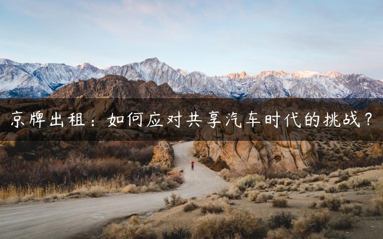 京牌出租：如何应对共享汽车时代的挑战？