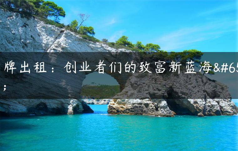 京牌出租：创业者们的致富新蓝海！