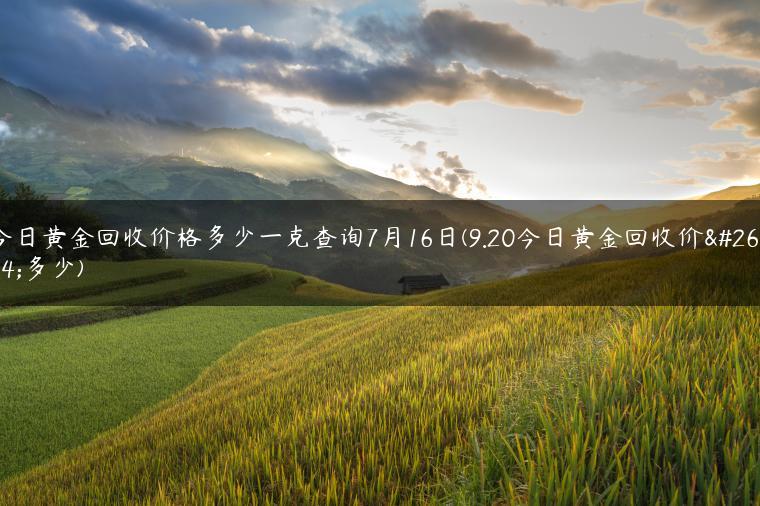 今日黄金回收价格多少一克查询7月16日(9.20今日黄金回收价格多少)