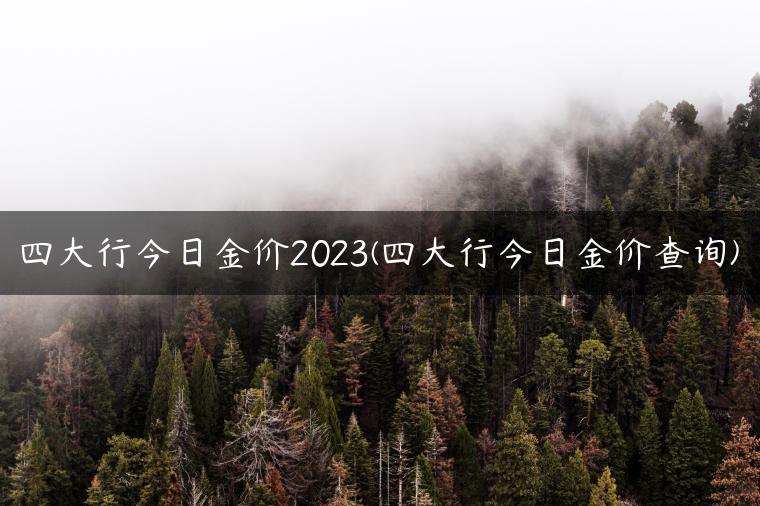 四大行今日金价2023(四大行今日金价查询)