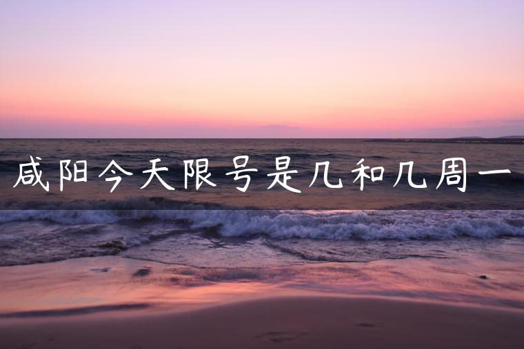 咸阳今天限号是几和几周一