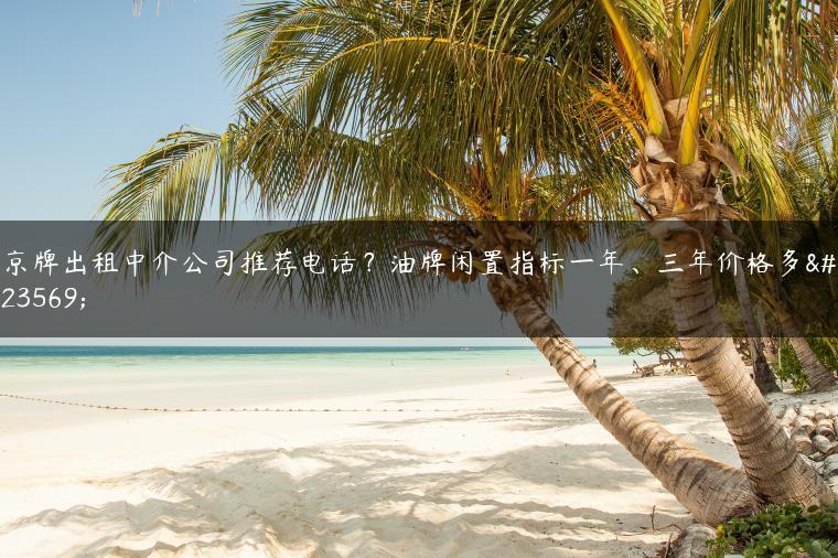 京牌出租中介公司推荐电话？油牌闲置指标一年、三年价格多少