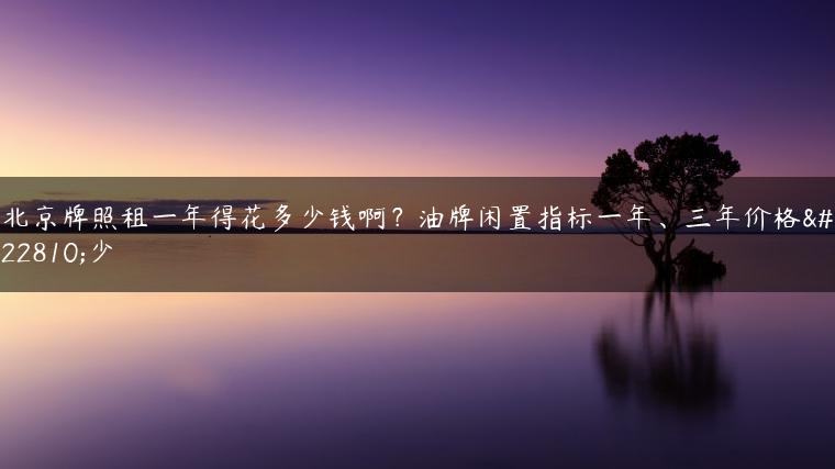 北京牌照租一年得花多少钱啊？油牌闲置指标一年、三年价格多少