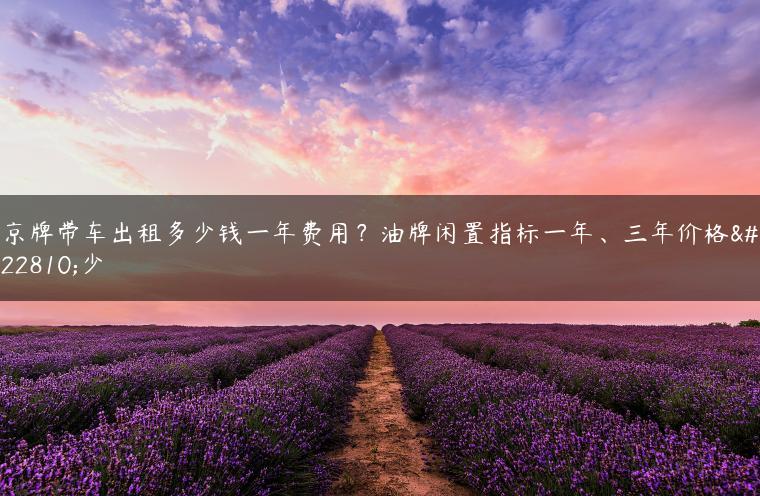 京牌带车出租多少钱一年费用？油牌闲置指标一年、三年价格多少