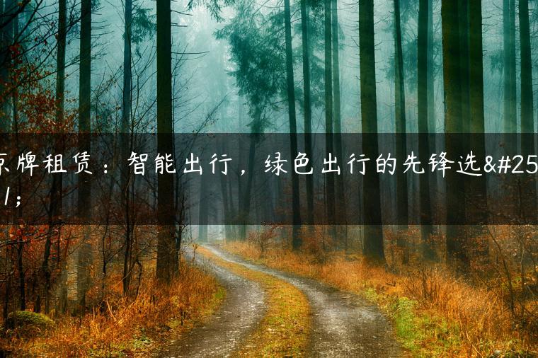 京牌租赁：智能出行，绿色出行的先锋选择