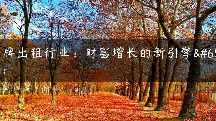 京牌出租行业：财富增长的新引擎！