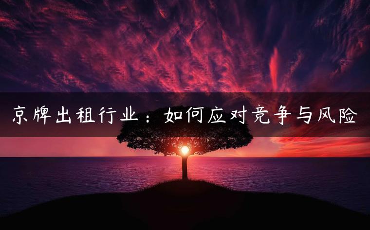 京牌出租行业：如何应对竞争与风险
