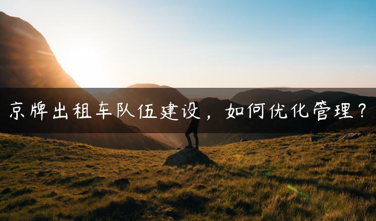 京牌出租车队伍建设，如何优化管理？