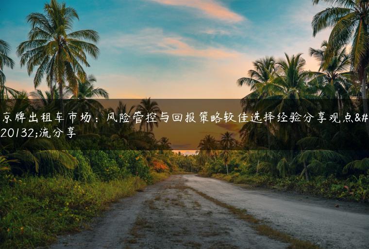 京牌出租车市场：风险管控与回报策略较佳选择经验分享观点交流分享