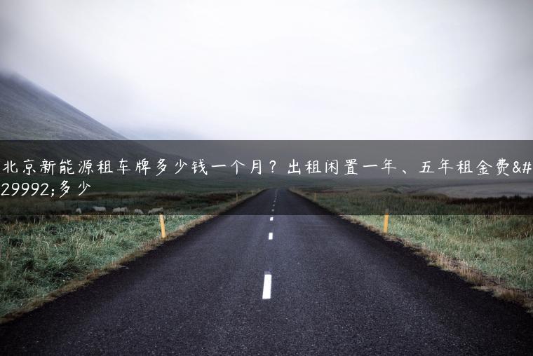 北京新能源租车牌多少钱一个月？出租闲置一年、五年租金费用多少
