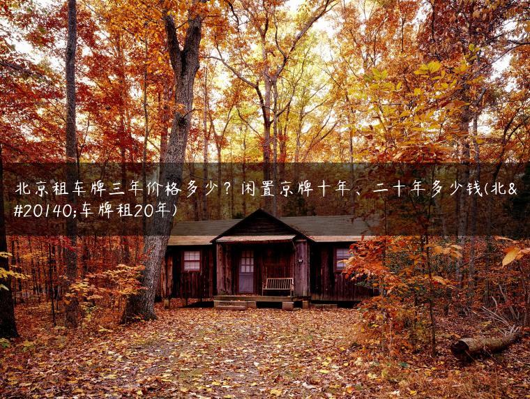 北京租车牌三年价格多少？闲置京牌十年、二十年多少钱(北京车牌租20年)