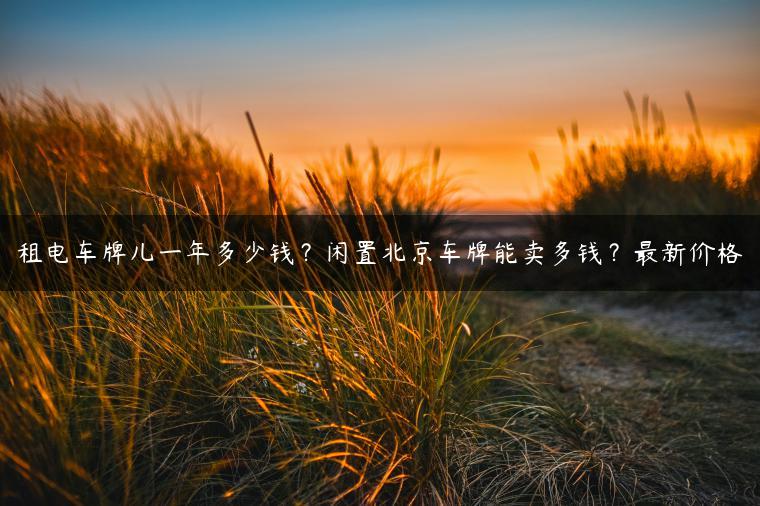 租电车牌儿一年多少钱？闲置北京车牌能卖多钱？最新价格