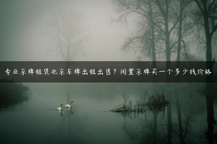 专业京牌租赁北京车牌出租出售？闲置京牌买一个多少钱价格