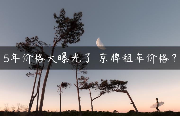 5年价格大曝光了 京牌租车价格？