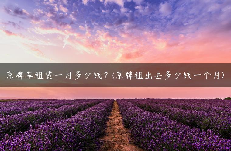 京牌车租赁一月多少钱？(京牌租出去多少钱一个月)