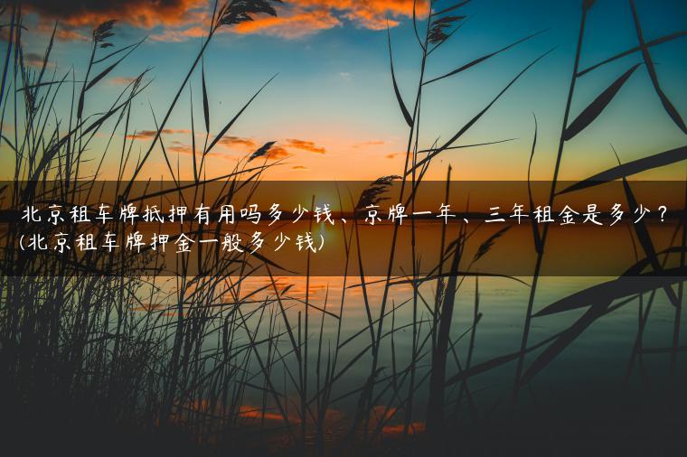 北京租车牌抵押有用吗多少钱、京牌一年、三年租金是多少？(北京租车牌押金一般多少钱)