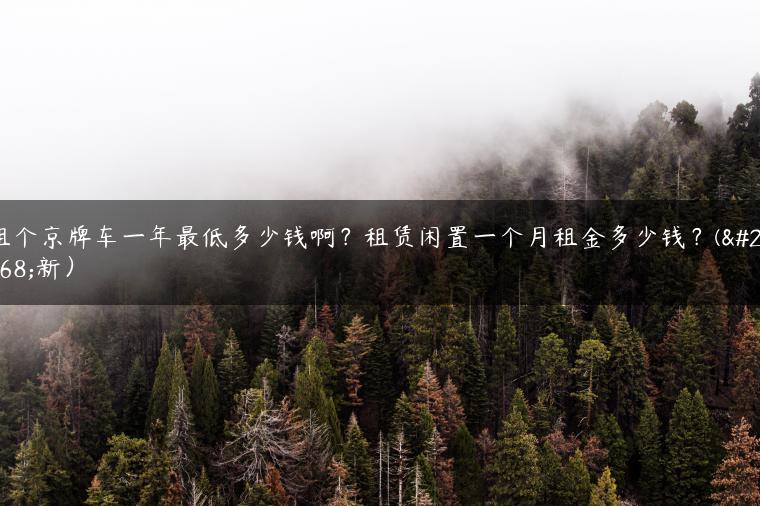 租个京牌车一年最低多少钱啊？租赁闲置一个月租金多少钱？(最新）