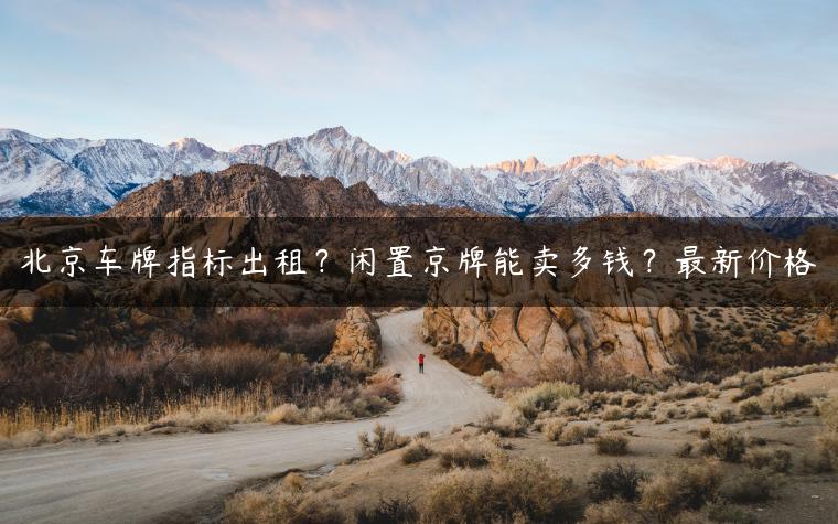 北京车牌指标出租？闲置京牌能卖多钱？最新价格