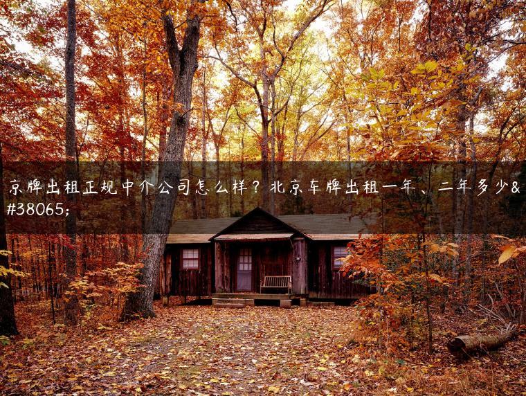 京牌出租正规中介公司怎么样？北京车牌出租一年、二年多少钱