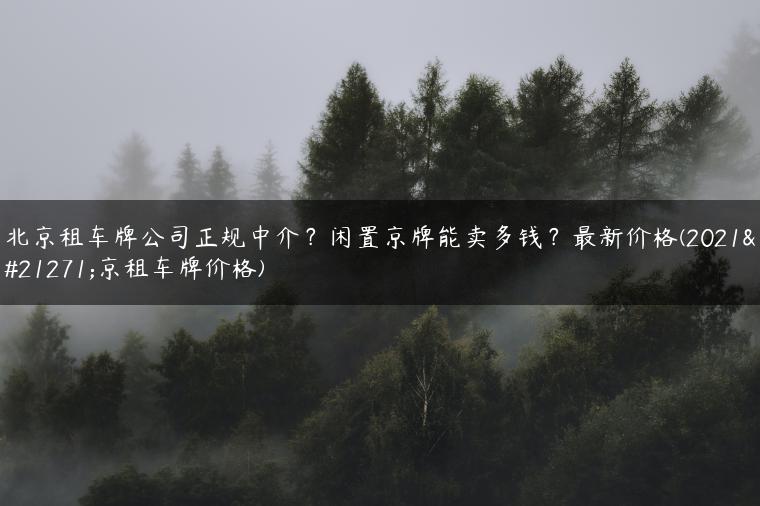 北京租车牌公司正规中介？闲置京牌能卖多钱？最新价格(2021北京租车牌价格)
