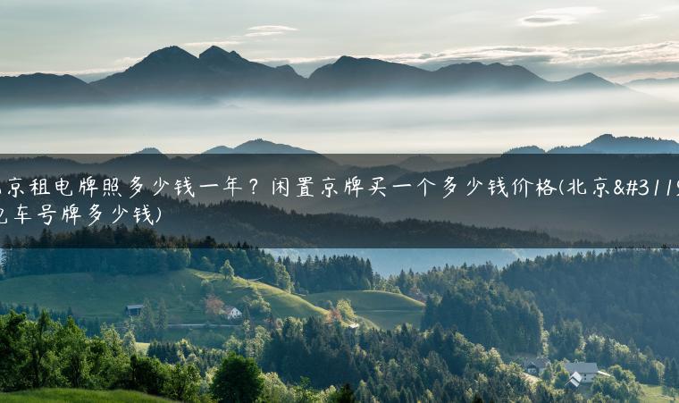 北京租电牌照多少钱一年？闲置京牌买一个多少钱价格(北京租电车号牌多少钱)