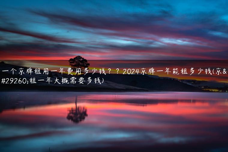 一个京牌租用一年费用多少钱？？2024京牌一年能租多少钱(京牌租一年大概需要多钱)