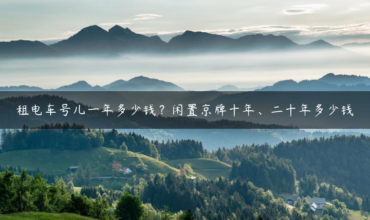 租电车号儿一年多少钱？闲置京牌十年、二十年多少钱